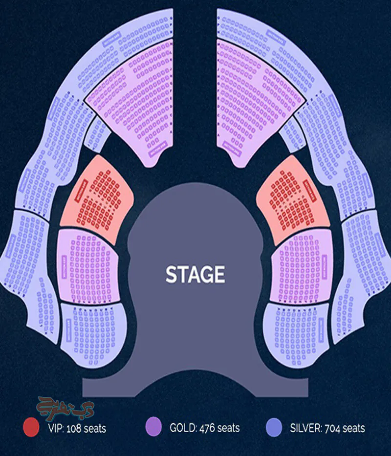 نقشه سالن نمایش لاپرله