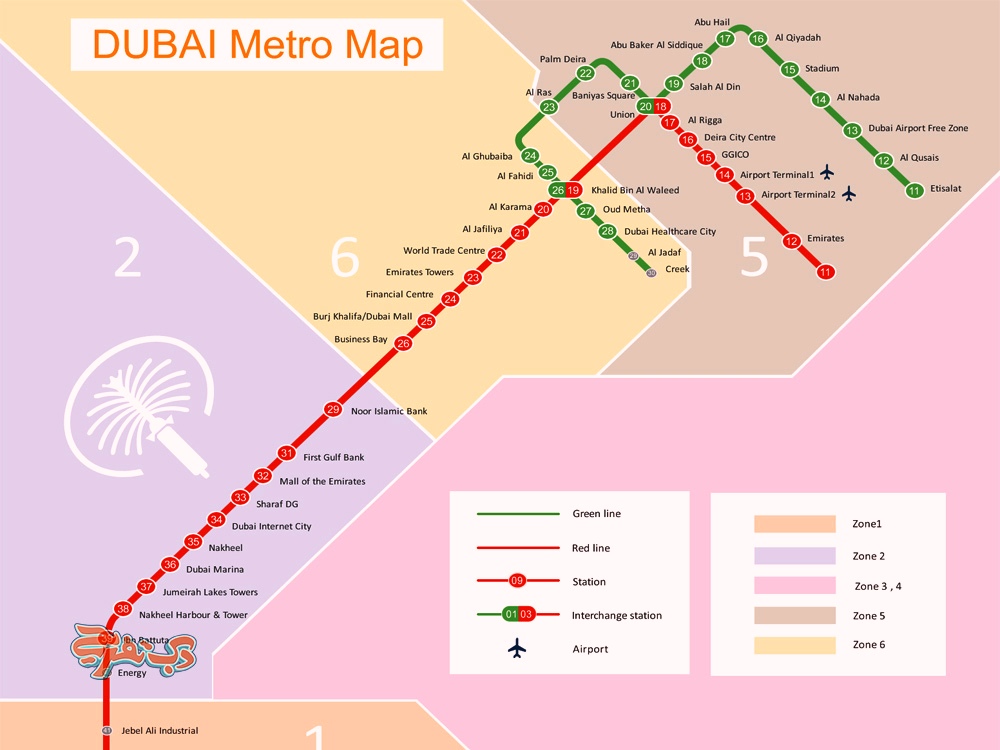  نقشه مترو دبی